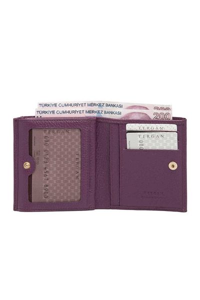 Tergan Purple Leather Women's Wallet - S1Cb 00005627 -C48