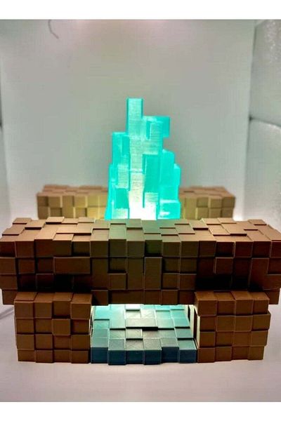 3D Brothers Minecraft Campfire Lamp