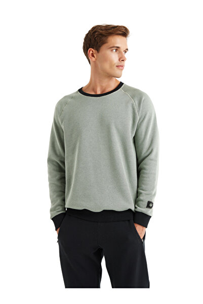 Blackspade Πράσινο ανδρικό στρογγυλό κανονικό φούτερ 40622