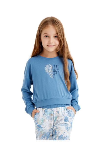 Blackspade Синій комплект піжами для дівчинки - 51638