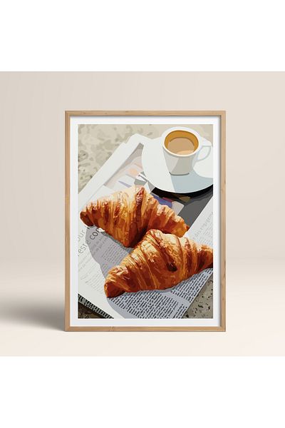 HOMEPACK Единична картина в дървена рамка, единичен плакат, картина TK/1007