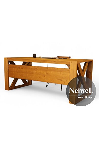 Neiwel Owen Doğal Ahşap Çalışma Ve Ofis Masası-100cm-200cm