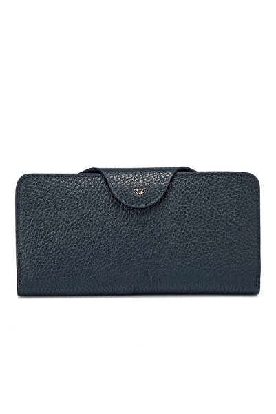 Tergan Lacivert Deri Kadın Cüzdan - S1cb00005767-d6m