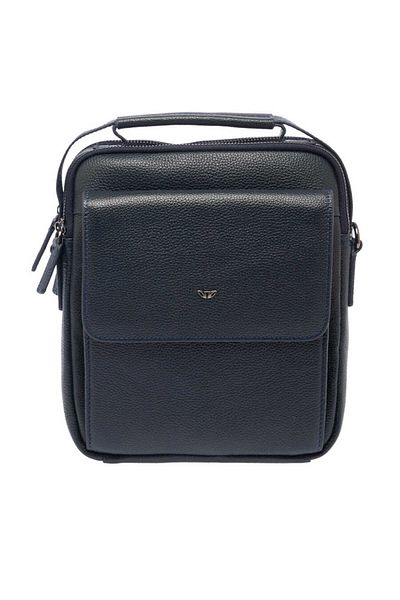 Tergan Navy Blue Genuine Leather Men's Crossbody Bag - S1Ac 00021399 -X86