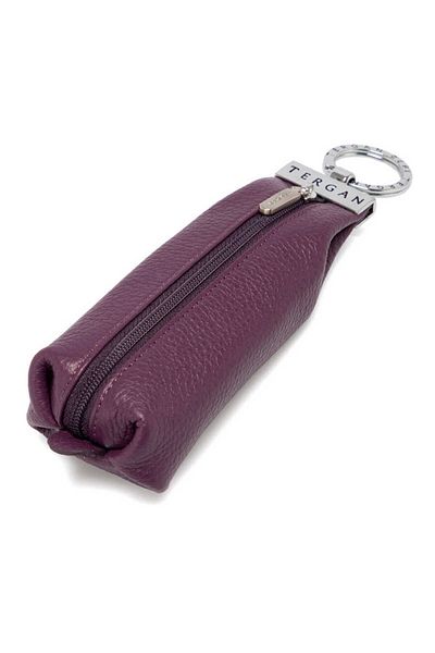Tergan Purple Genuine Leather Unisex Keychain - S1An 00000193 -C48