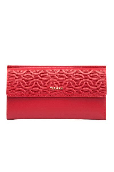 Tergan Red Leather Women's Wallet - S1Cb 00005793 -D39