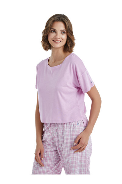 Blackspade Kadın Crop T-shirt 60409 - Pembe