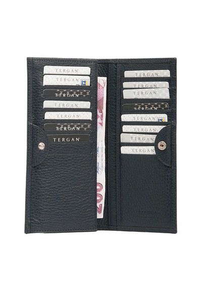 Tergan Ανδρικό πορτοφόλι Navy Blue από γνήσιο δέρμα - S1ce 00001619 -a38