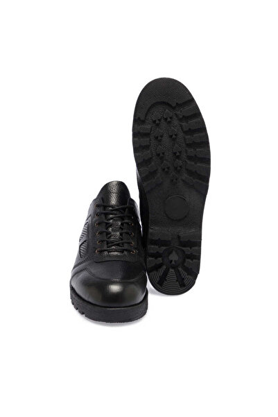Tergan Siyah Hakiki Deri Erkek Sneaker - E23S1AY56505-A41