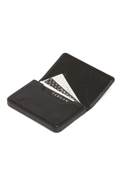 Tergan Husă pentru carduri unisex din piele naturală neagră - S1kv 00001546 -a97