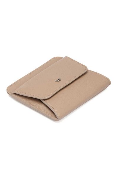 Tergan Θήκη πιστωτικής κάρτας Unisex Γνήσιο Δερμάτινο Μπεζ - S1kk 00001581 -b56