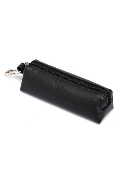 Tergan Black Genuine Leather Unisex Keychain - S1An 00000217 -A85
