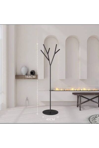 KORKMAZLAR EV DEKORASYON METAL SİYAH AYAKLI DEKORATİF MONT ELBİSE ASKILIĞI