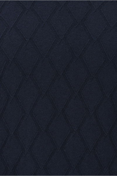 Abdullah Kiğılı Bato Yaka Slim Fit Dar Kesim Desenli Pamuklu Kaşmirli Triko Kazak