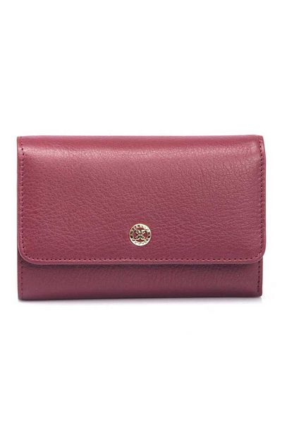 Tergan Burgundy Leather Women's Wallet - S1Cb 00005730 -K16