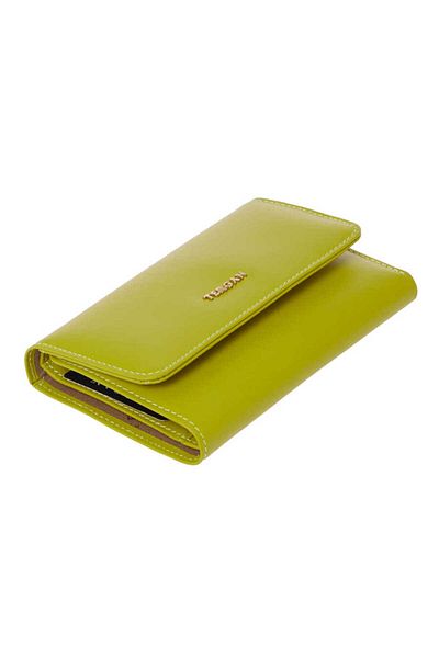 Tergan Green Leather Women's Wallet - S1Cb00005730-T2K