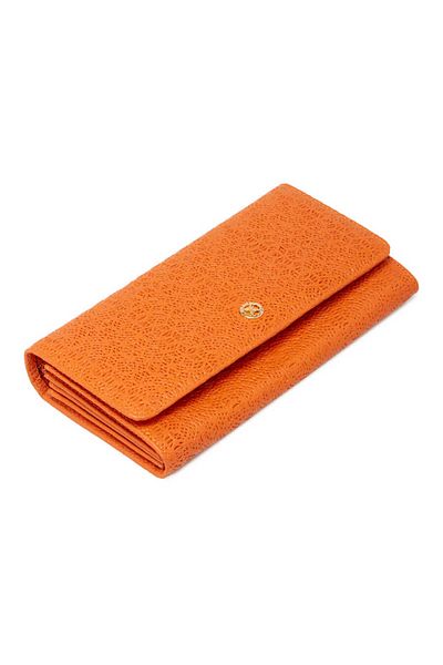 Tergan Orange Leather Women's Wallet - S1Cb00005787-J35