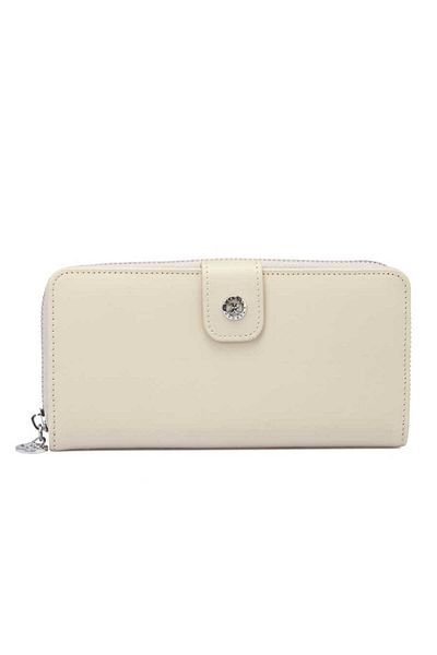 Tergan Beige Leather Women's Wallet - S1Cb 00005789 -A56