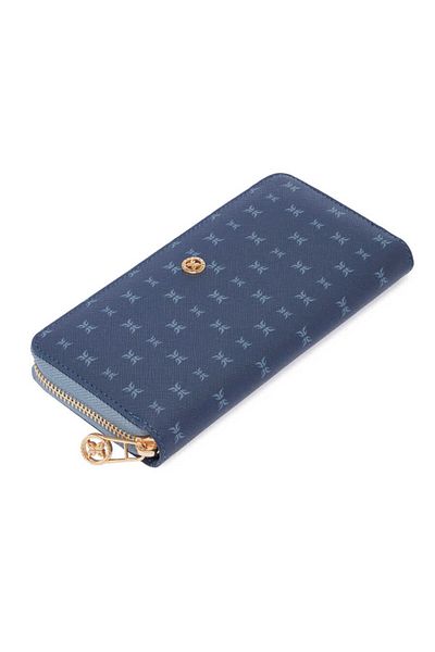 Tergan Navy Blue Print Women's Wallet - S1Cb00055813-U3A