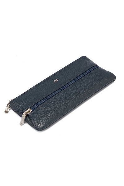 Tergan Navy Blue Genuine Leather Unisex Keychain - S1An 00000157 -A38
