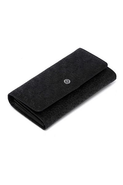 Tergan Women's Black Leather Wallet - S1Cb 00005787 -A41
