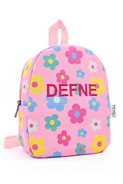 PENGİ [ İSTEDİĞİNİZ İSMİ YAZIYORUZ ] Çiçek Bahçesi 0-8 Yaş Çocuk Sırt Çantası, Anaokulu-kreş Çantası