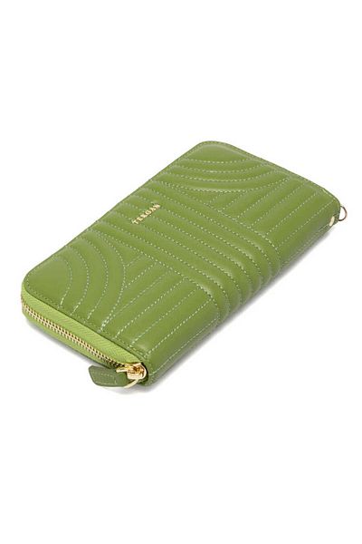 Tergan Green Leather Women's Wallet - S1Cb 00005800 -S7F