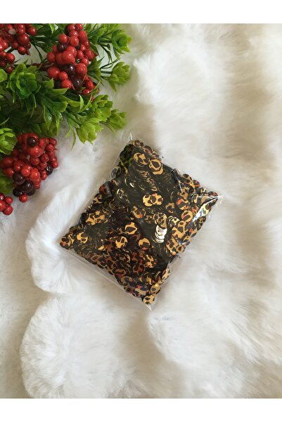 pulsan 50gr Yuvarlak Yazma Oya Pulu 8mm Leopar