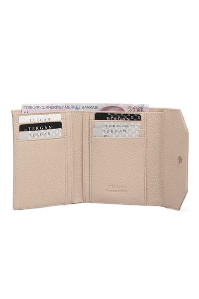 Tergan Beige Genuine Leather Women's Wallet - S1Cb 00005809 -H3A