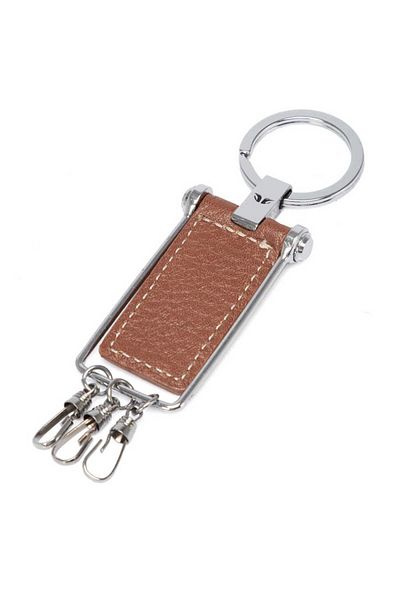 Tergan Tan Genuine Leather Unisex Keychain - S1An 00000241 -B67