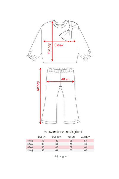 Minipodyum Κοριτσίστικο κινητό φιόγκο Ισπανικό κολάν δύο τεμαχίων