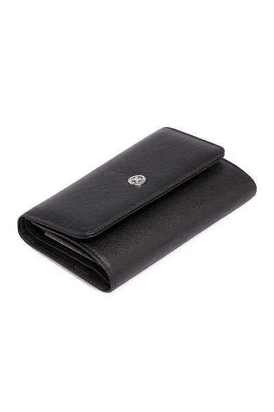 Tergan Women's Black Leather Wallet - S1Cb 00005730 -A85