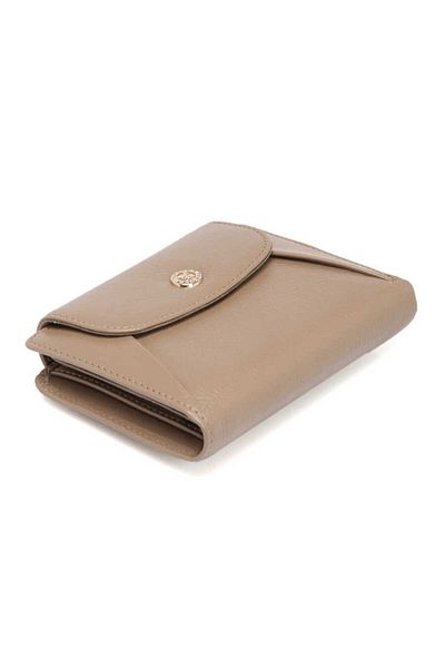 Tergan Beige Leather Women's Wallet - S1Cb 00005714 -B56