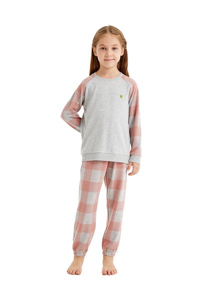 Blackspade Gray Melange Thermal Girl's Pajama Set 60516