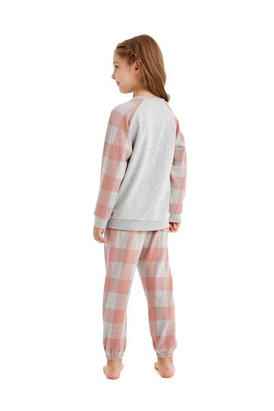 Blackspade Gray Melange Thermal Girl's Pajama Set 60516
