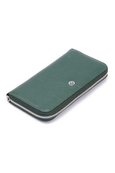 Tergan Green Leather Women's Wallet - S1Cb 00005734 I5T