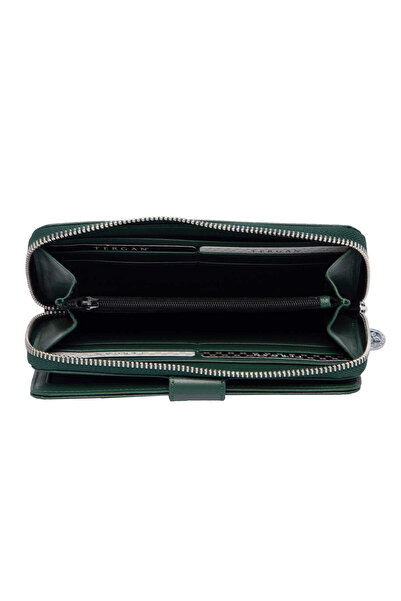 Tergan Yeşil Deri Kadın Cüzdan - S1cb00005789-s8h