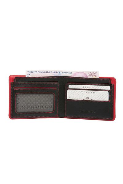 Tergan Black Genuine Leather Men's Wallet - S1Ce 00001585 -H41