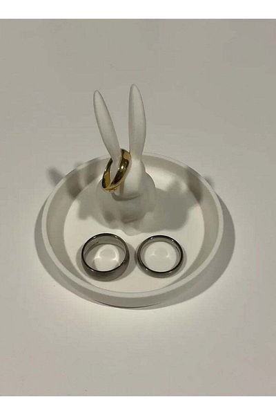 3D Brothers Charming Bunny Ring Holder for Showcasing Your Jewelry with Modern Elegance
