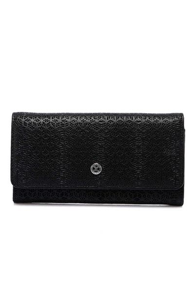 Tergan Women's Black Leather Wallet - S1Cb 00005787 -A41