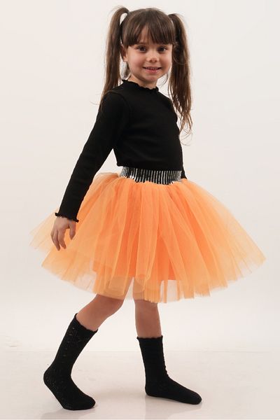 Milangel Orange Girl's Tutu Skirt