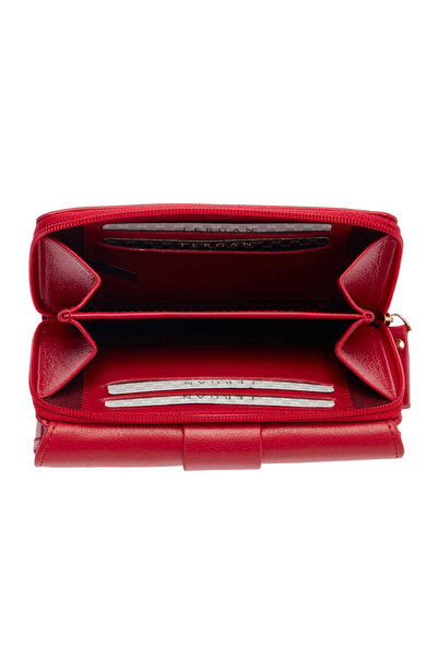 Tergan KIRMIZI Deri Kadın Cüzdan - S1CB00005813-A86