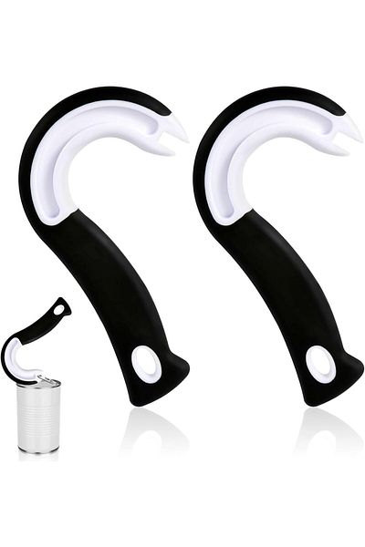 COOYA Ring Pull Can Opener, Easy to Open Can Opener Hook, J Shaped Lid Opener for Cans Tabs