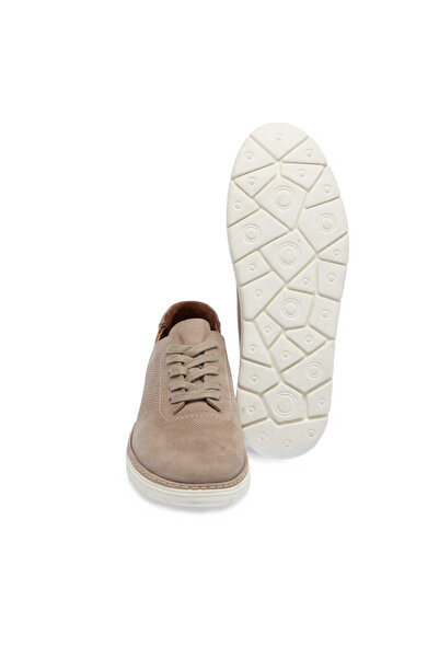 Tergan Gri Hakiki Nubuk Deri Erkek Sneaker - E24I1AY56855-A40