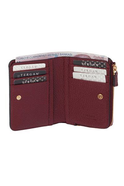 Tergan Claret Red Δερμάτινο Γυναικείο Πορτοφόλι - S1cb 00005812 -μ71