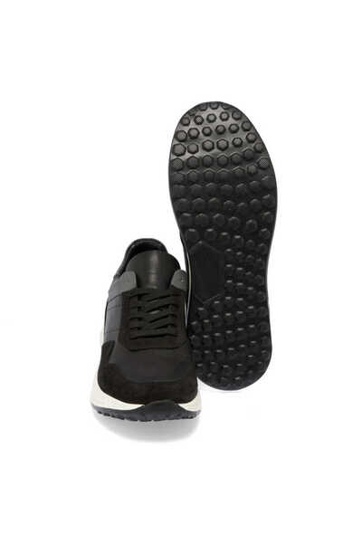Tergan Siyah Hakiki Deri Erkek Sneaker - E24I1AY56859-A23