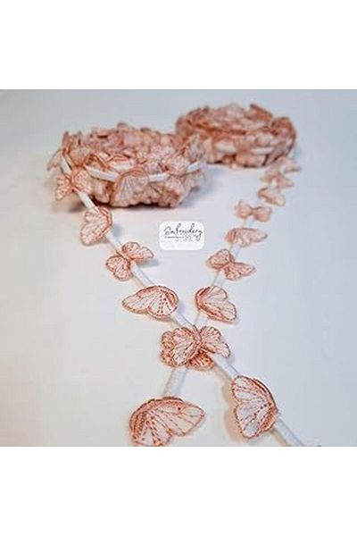 KDROĞLU Gelalpzr Motif Stripe Embroidery Model |   Embroidery Accessory (Powder Pink) Aynet 1109110