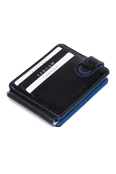 Tergan Μαύρη θήκη πιστωτικής κάρτας Unisex από γνήσιο δέρμα - S1kk 00001637 -k1b