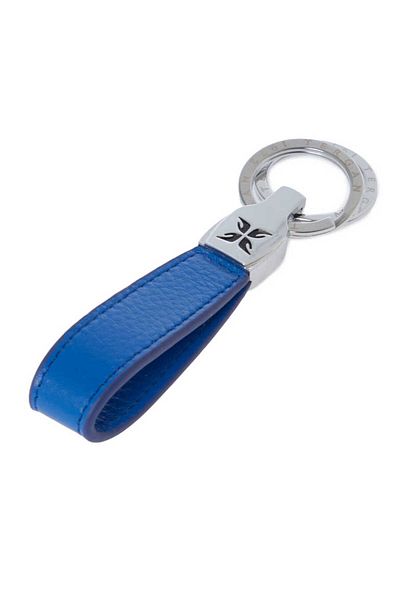Tergan Blue Genuine Leather Unisex Keychain - S1An 00000248 -K1E