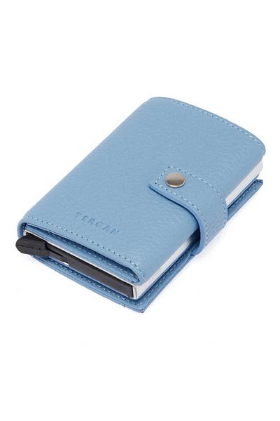Tergan Suport pentru carduri de credit unisex din piele naturală albastră - S1kk 00000263 -c43